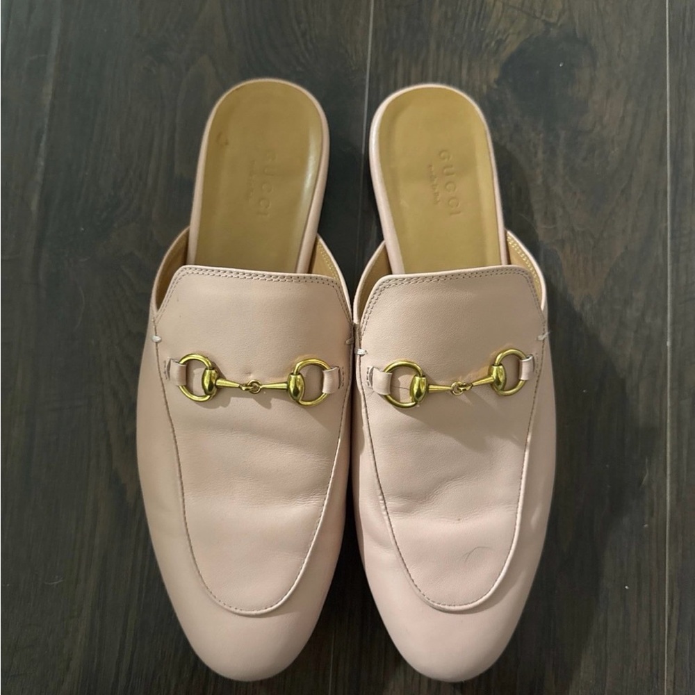 Gucci Princetown Leather Mules - Picture 2 of 4